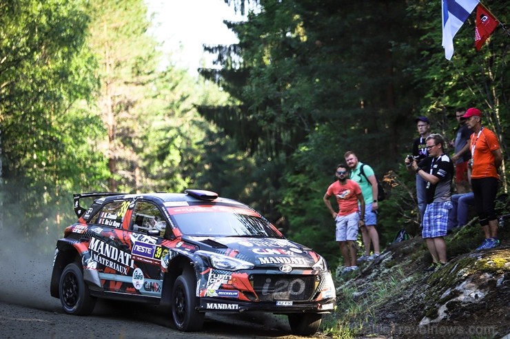 Somijas rallijā Neste Rally Finland 2018 aktīvi cīnās par uzvaru. Foto: Gatis Smudzis 229314