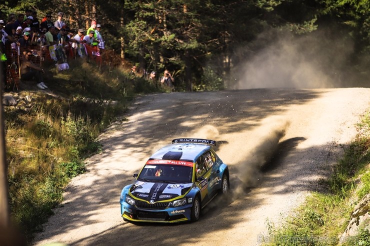 Somijas rallijā Neste Rally Finland 2018 aktīvi cīnās par uzvaru. Foto: Gatis Smudzis 229328