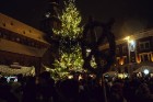 Vecrīgā un Ziemassvētku tirdziņā Doma laukumā noritēja latviska saulgriežu svinēšana ar dziesmām, bluķa vilkšanu un jautrām izdarībām 38