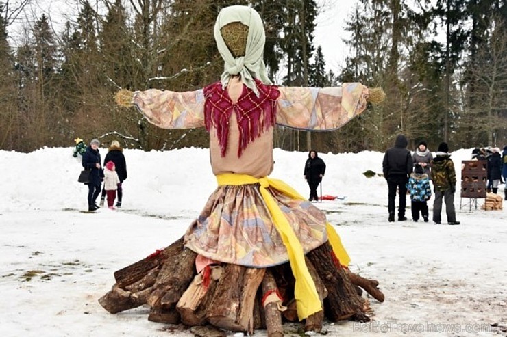 Kopā ar folkloristiem un latvisko tradīciju zinātājiem Alūksnē svinēja Meteņdienu, ejot rotaļās, lieloties, ēdot cūkas šņukuru, vizinoties no kalna un 245955