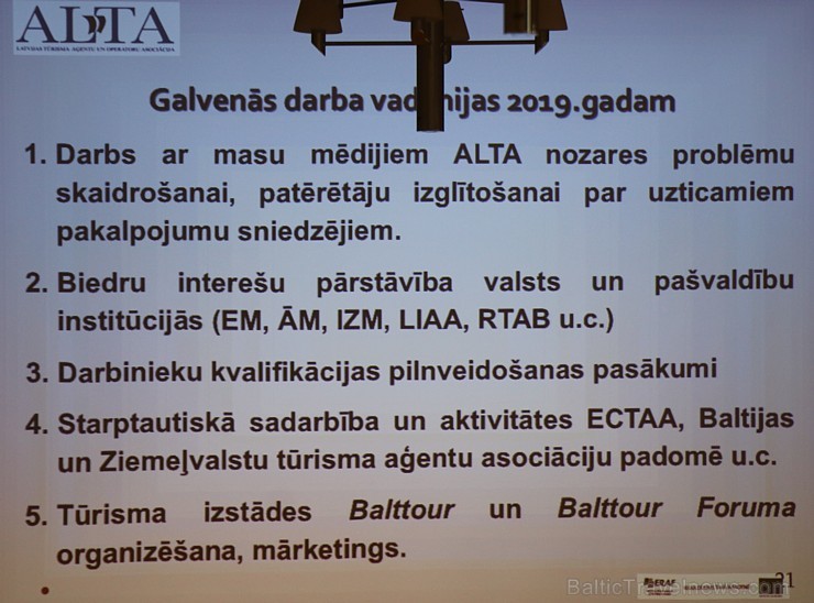 Rīgā 9.04.2019 pulcējas Latvijas Tūrisma Aģentu un Operatoru Asociācijas «ALTA» biedri uz kopsapulci un ievēl jaunu valdi 250861