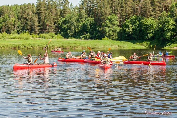 Aizsargājamo ainavu apvidū Augšdaugava notika pasākums Lielais plosts 2019, kas aktīvās atpūtas cienītāju vidū jau ir kļuvis iecienīts un tuvs 255939