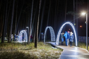 Jau trešo gadu Jūrmalā, Dzintaru mežaparkā, iemirdzējušās gaismas skulptūras un dekori, veidoti no tūkstošiem LED lampiņu virtenēm 8