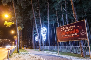 Jau trešo gadu Jūrmalā, Dzintaru mežaparkā, iemirdzējušās gaismas skulptūras un dekori, veidoti no tūkstošiem LED lampiņu virtenēm 11