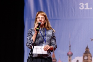 Laikraksta «Diena» ekonomikas ziņu redaktore Magda Riekstiņa piesaka «TŪRISMA ŽURNĀLISTS 2019» nomināciju. Foto: Andrejs Terentjevs 32
