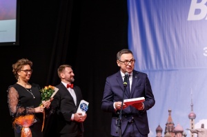 Tez Tour Latvija vadītājs Konstantīns Paļgovs piesaka nomināciju ABSOLŪTĀ KLASE - «GADA CILVĒKS TŪRISMĀ 2019». Foto: Andrejs Terentjevs 63