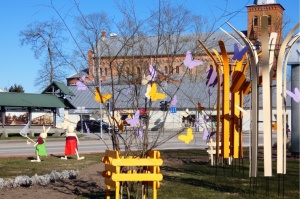Simtiem krāsainu tauriņu nolaidušies Preiļu pilsētā un tiecas pretī pavasarim 4