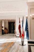 Rīgā Francijas prezidents Emanuels Makrons ar kundzi Brižitu Makronu izvēlas «Grand Hotel Kempinski Riga» Foto: Aksels Zirnis 18