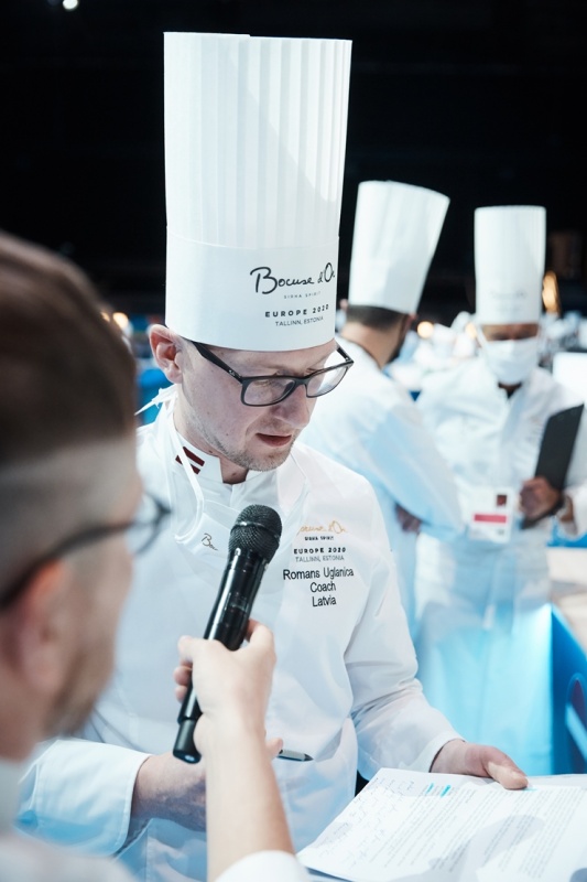 Latvijas pavāra Dināra Zvidriņa dalība Tallinas pavāru konkursā «Bocuse dor Europe 2020». Foto: bocusedor.com 292880