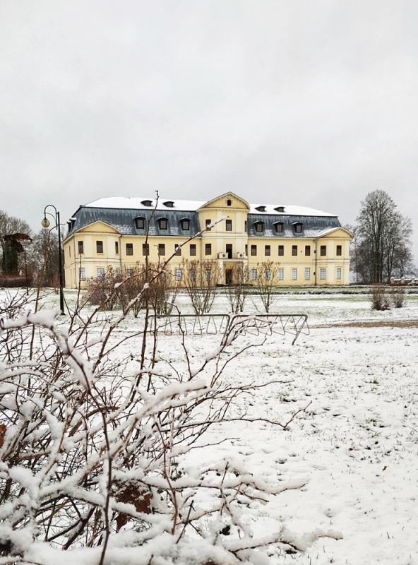 Krāslava  ietinas baltā sniega rotā. Foto: Inga Pudnika 294572