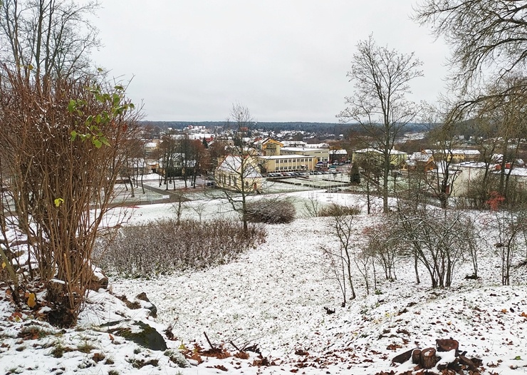 Krāslava  ietinas baltā sniega rotā. Foto: Inga Pudnika 294579