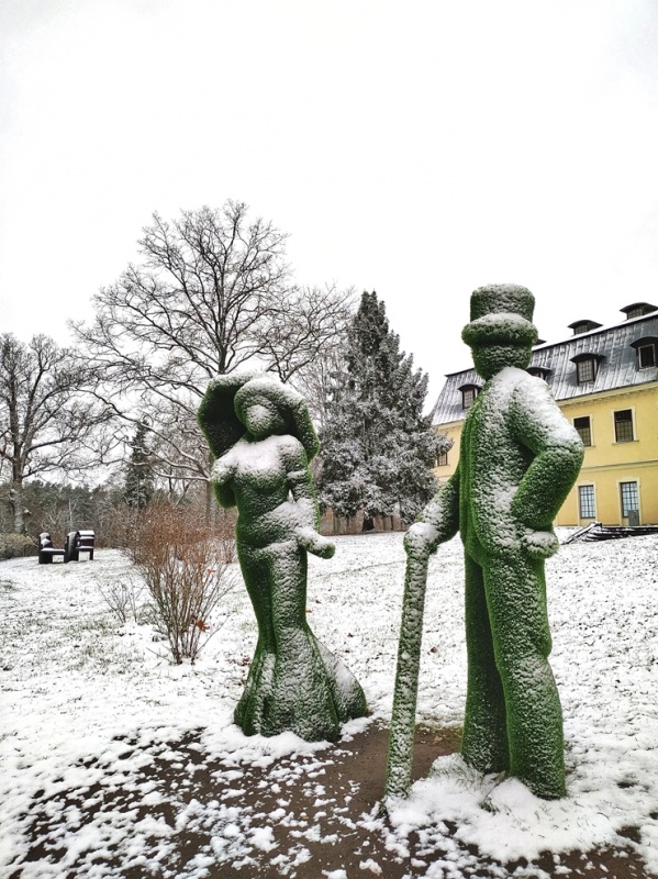 Krāslava  ietinas baltā sniega rotā. Foto: Inga Pudnika 294581