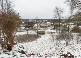 Krāslava  ietinas baltā sniega rotā. Foto: Inga Pudnika 11