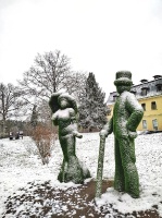 Krāslava  ietinas baltā sniega rotā. Foto: Inga Pudnika 13