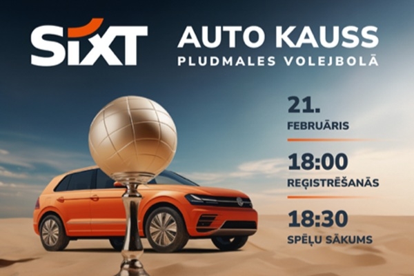 Mārupes novadā aizvadīs trešo «SIXT Auto kausu» pludmales volejbolā