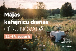 Atpūtas un ceļojumu piedāvājumi 20.07.2025 - 26.07.2025 Mājas kafejnīcu dienas Cēsu novadā 2025! Cēsu TIC