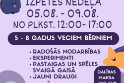 Atpūtas un ceļojumu piedāvājumi 03.08.2024 - 09.08.2024 Pasaules izpētes nedēļa bērniem Tukumā Tukuma TIC